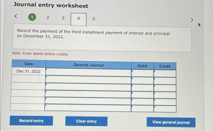 31 of each year from 2020 through 2023 Prepare an amortization table