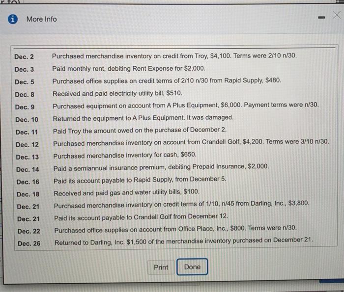 following selected accounts, along with their account numbers: (Click on the icon