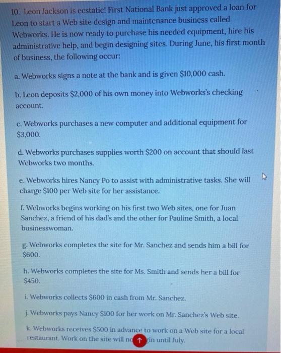 Reporting Inventory?, you prepared Webworks statements for September. They are included here