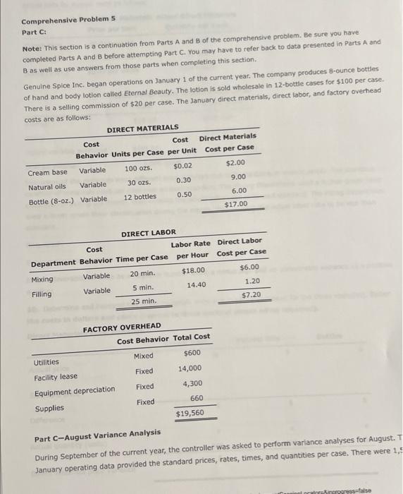  Comprehensive Problem 5 Part C: Notet This section is a continuation