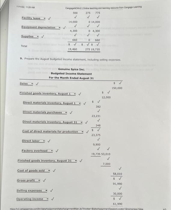 C-August Variance Analysis During September of the current year, the controller was