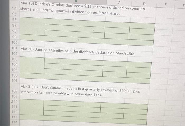 (if necessary) and prepare the three main financial statements for the company