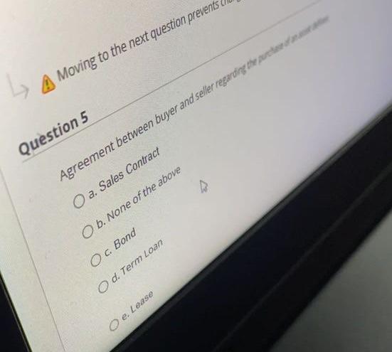 b. Shareholders c. Leasing d. Working Capital A Moving to the next