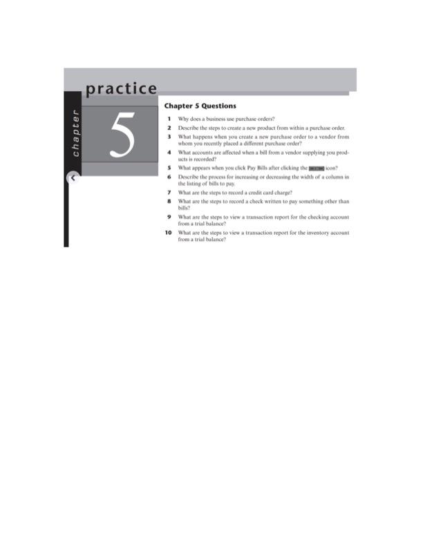 practice chapter 5 Chapter 5 Questions 1 Why does a business