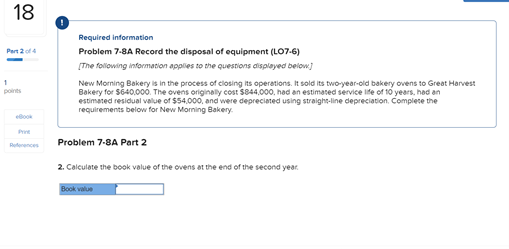 equipment (L07-6) The following information applies to the questions displayed below.) New