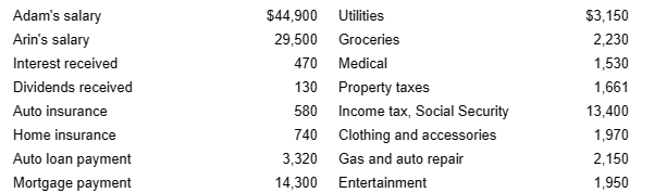 NPV, AVERAGE, STDEV, and IRR. a. Create a personal income and expense