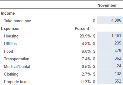 is typical for Jane to plan, monitor, and assess her financial position