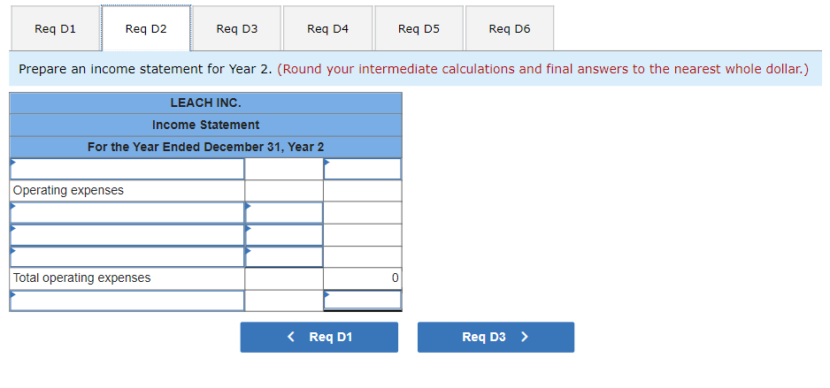 for the first two years of its operations: Year 1: 1. Issued