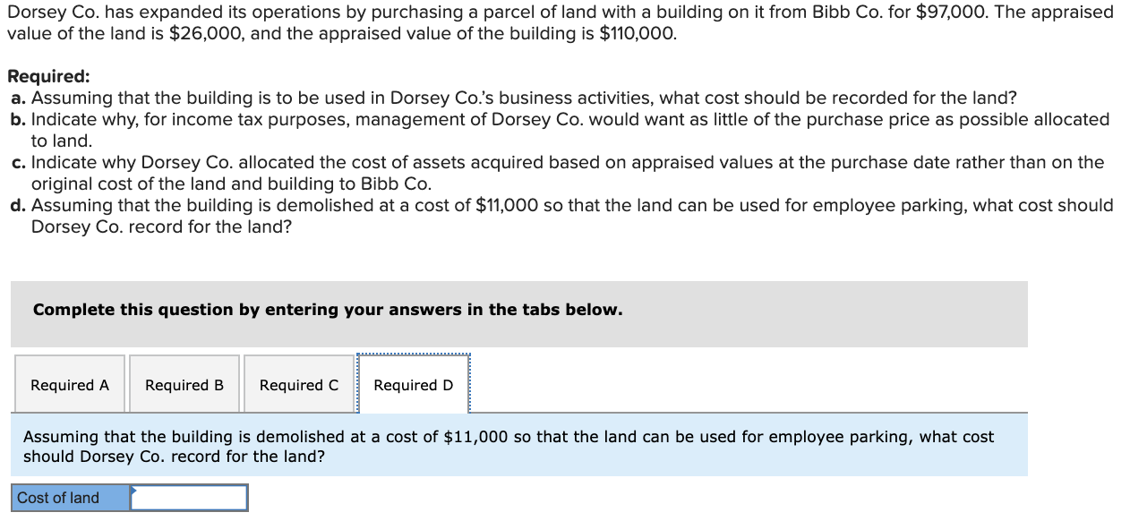 land with a building on it from Bibb Co. for $97,000. The