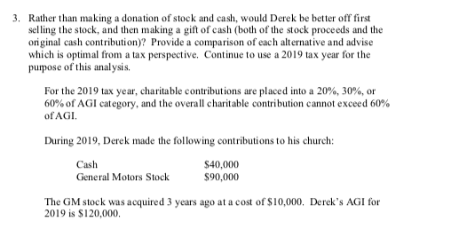 Please state optimal solution 3. Rather than making a donation of