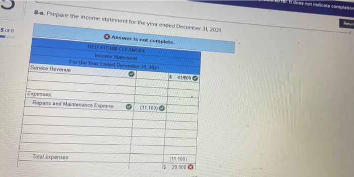 8 Required information The general ledger of Red Storm Cleaners at January
