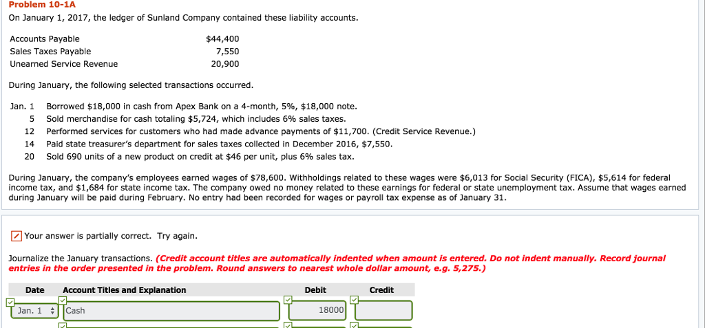 Can someone please help!!! Problem 10-1A On January 1, 2017, the ledger