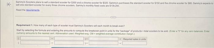 struggling. Sammy's Scoctens plans to self a standard scooter for $300 and