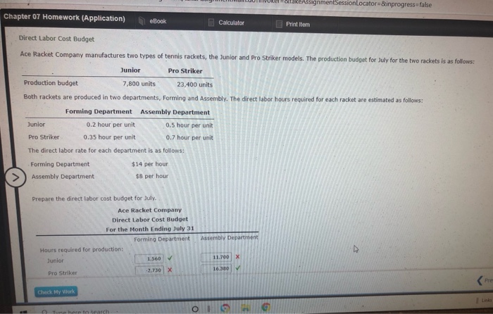  AssignmentSessionLocator=&inprogress false Chapter 07 Homework (Application) eBook Calculator Print Item Direct