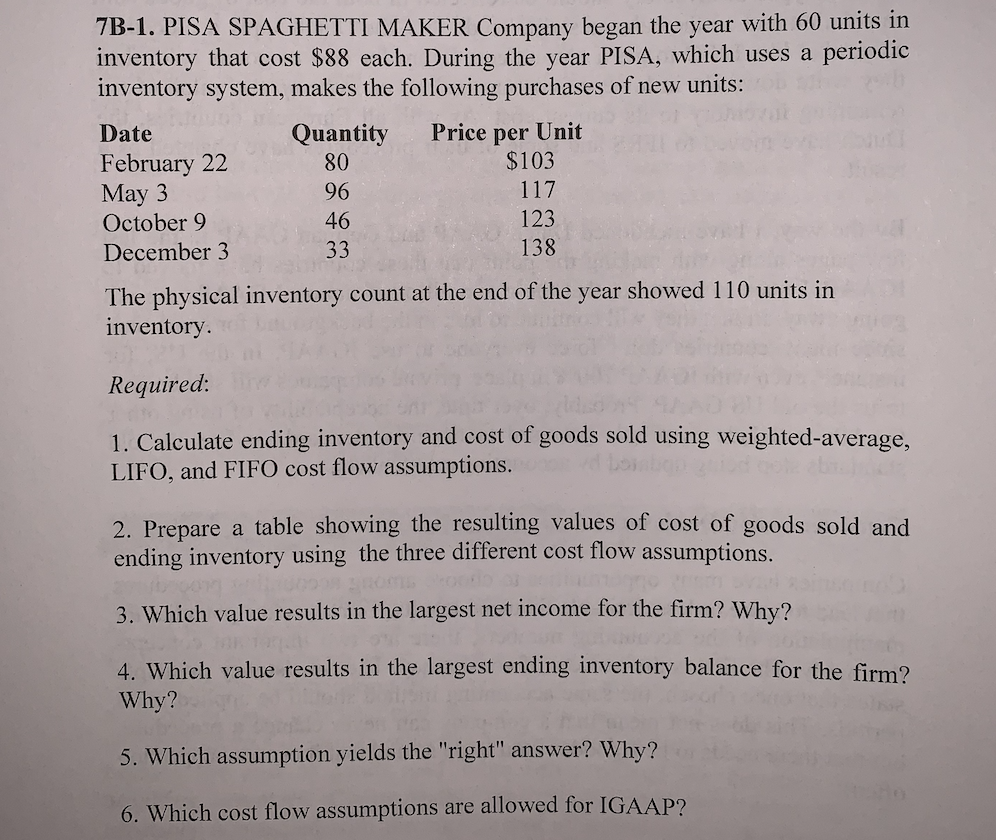  Please answer questions 1-6; and make a First in First Out