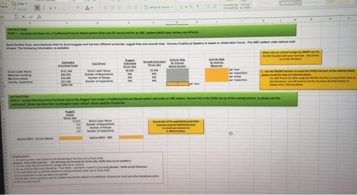 Please show function/input for each cell ut copy BIU PARTI - Calculate