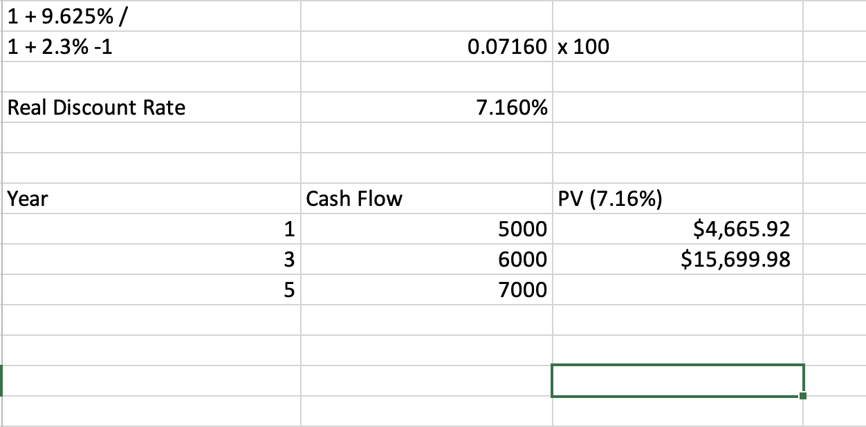  You will receive $5,000 one year from now, 6000 three years