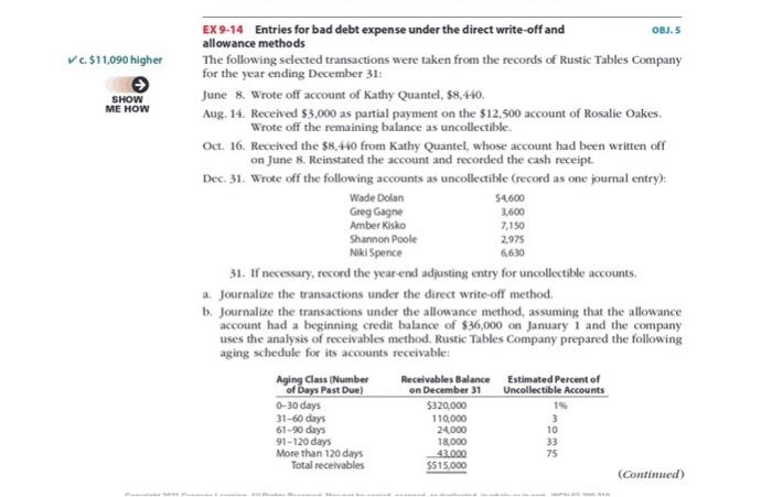  please help with this question 9-14. the second picture is the
