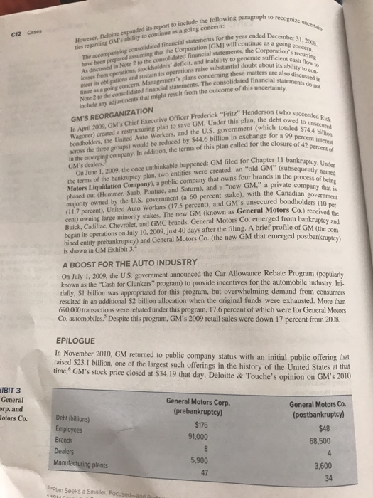 1908, General Motors Corp. (GM) is truly an iconic 1931 through 2008,