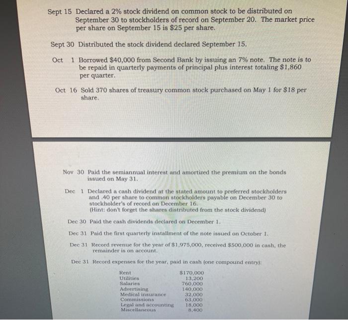 Legal & Accounting Expense Medical Insurance Expense Miscellaneous Expense Rent Expense Salary