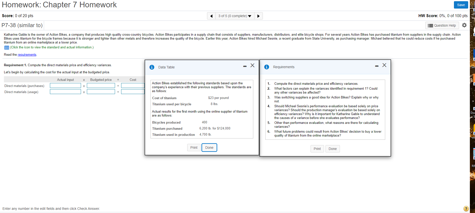 Please answer all requirements. Homework: Chapter 7 Homework Save Score: 0 of