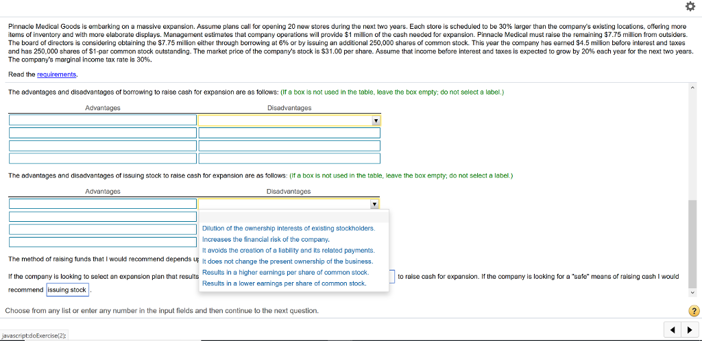 20 new stores during the next two years. Each store is scheduled