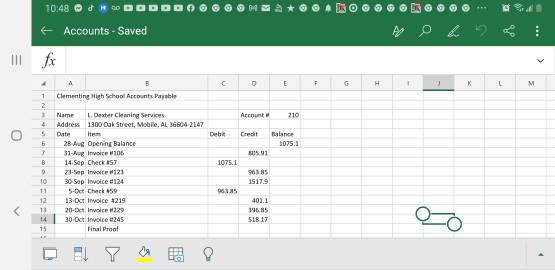 Accounts 2. Select Sheet1. 3. Format Text: a Select cells A1 through