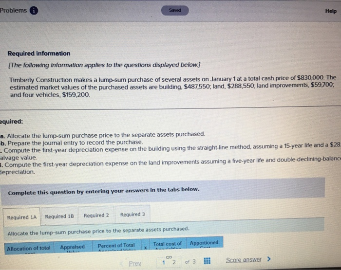  Problems 0 Saved Help Required information [The following information applies to