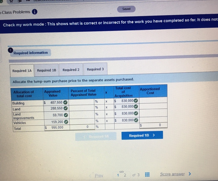 the questions displayed below.) Timberly Construction makes a lump sum purchase of