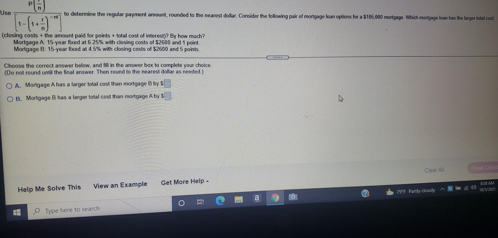 Old MathJax webview -- Use to determine the regular payment amount, rounded
