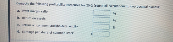 and 20-1 20-2 Net Sales (all on account) $2,584,000 Cost of goods