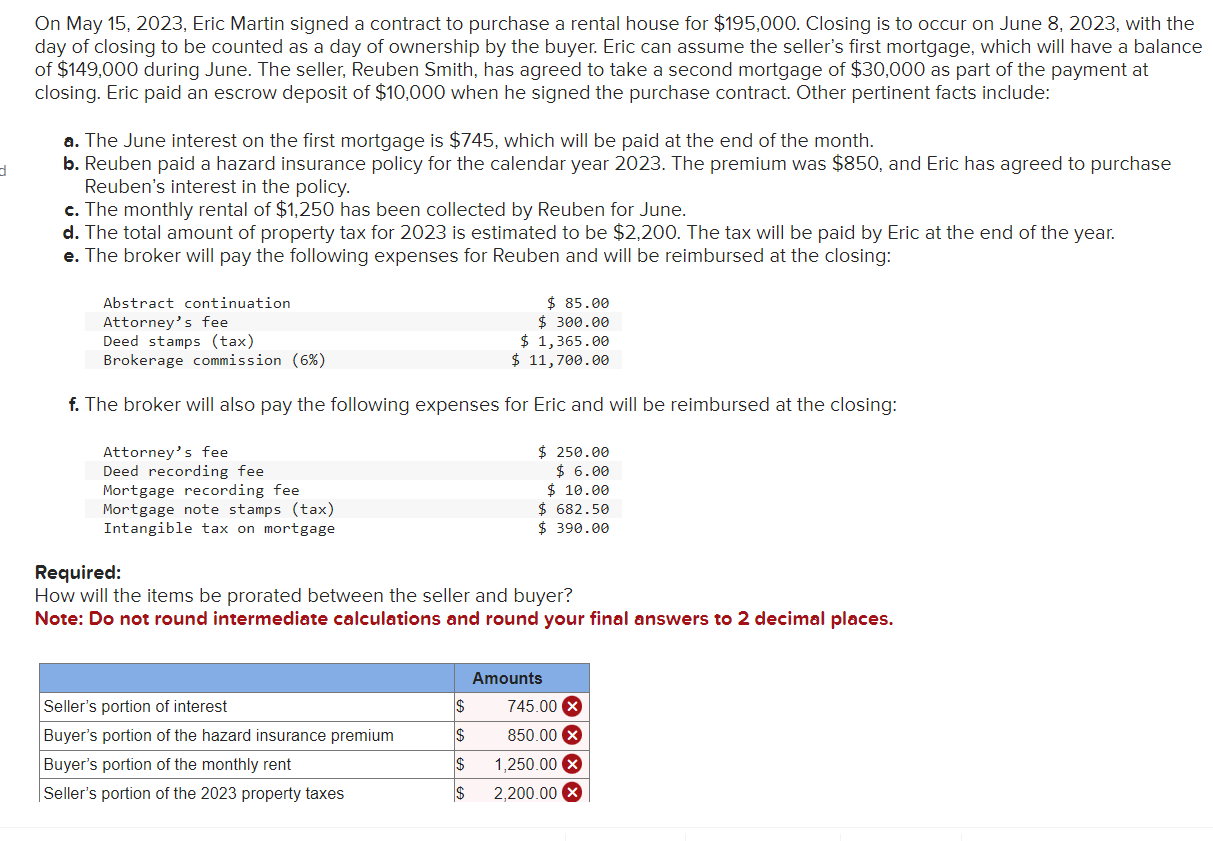 On May 15,2023, Eric Martin signed a contract to purchase a