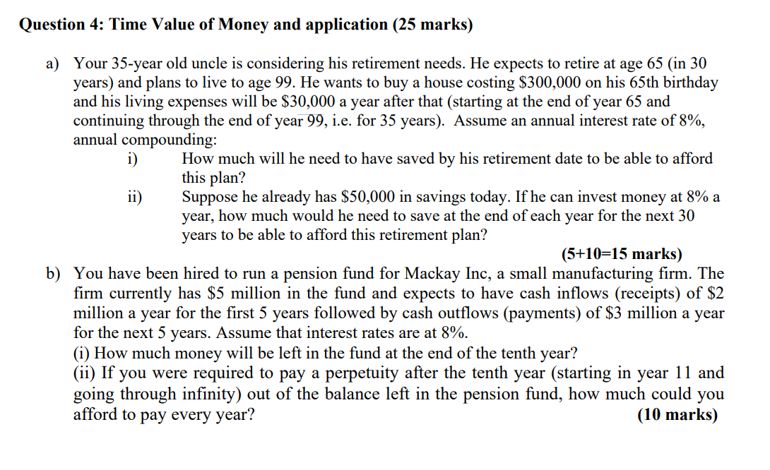  dont use excel please show me all clacualtions Question 4: Time