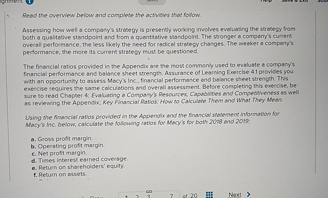 Read the overview below and complete the activities that follow. Assessing