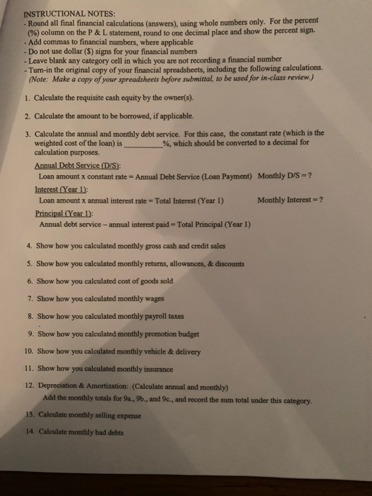 forma financial projections. Please note that the referenced case does not include