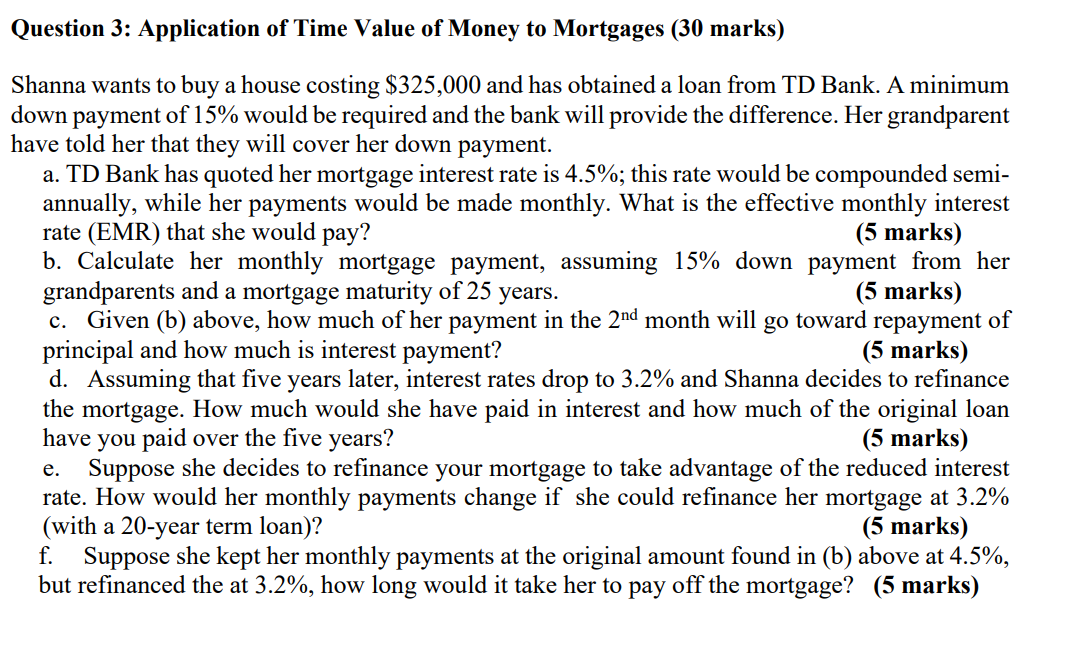  show me all the calculations without excel Question 3: Application of