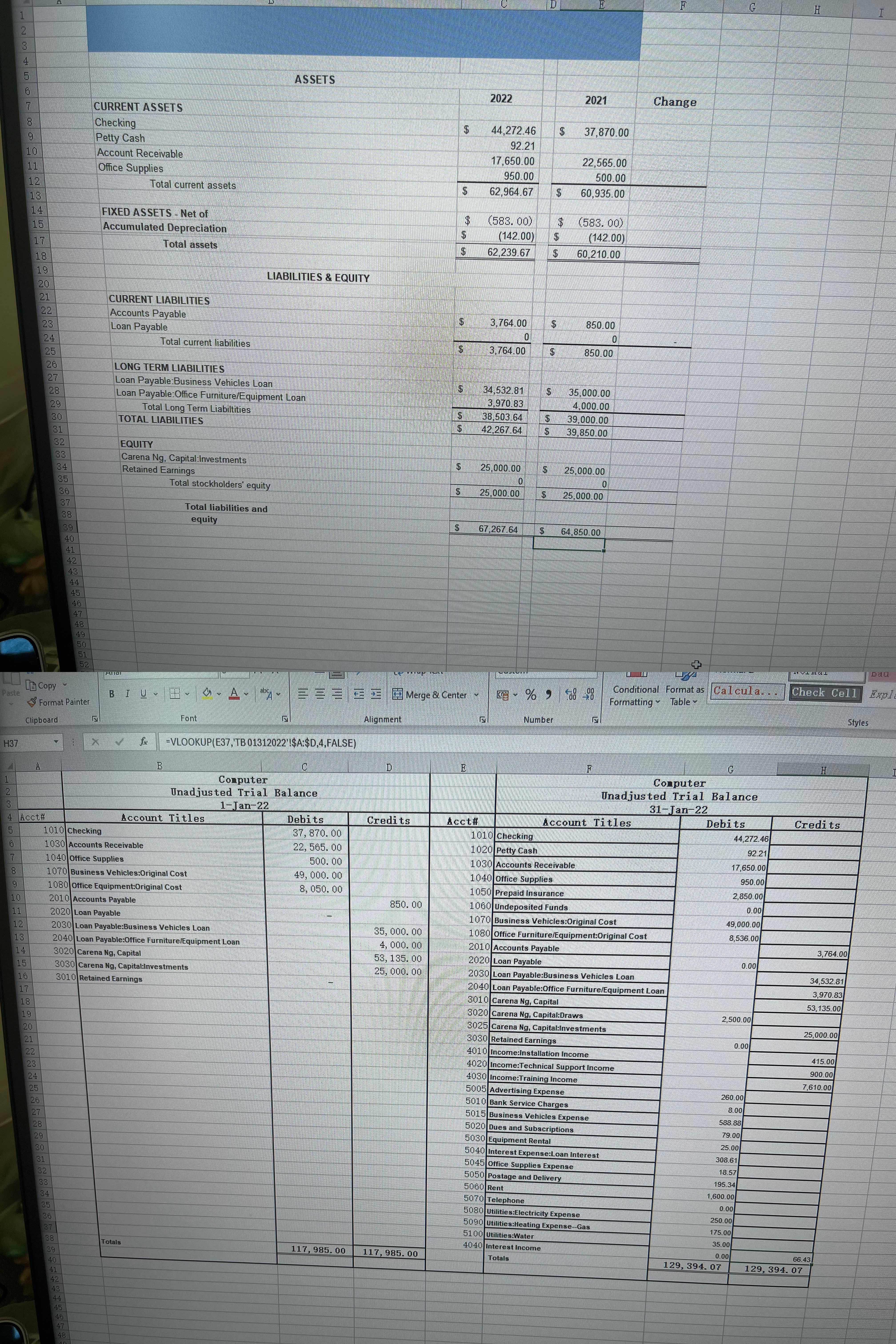 10 11 hICheCking Petty Cash Account RCWb Ofip Supplie' FIXb Accumulaied Dep