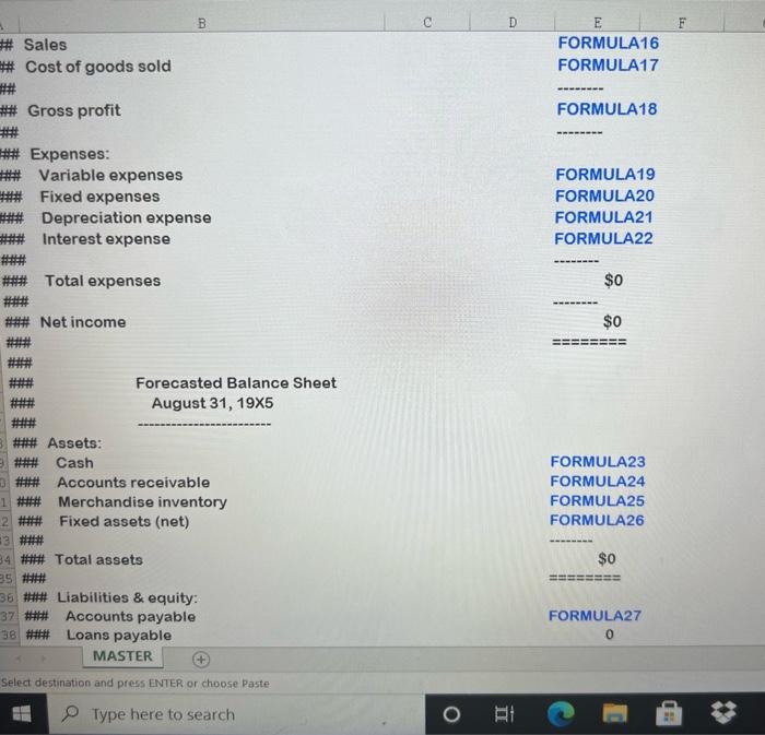 Cash 18 Accounts receivable 2 19 Merchandise inventory 20 Fixed assets (net)