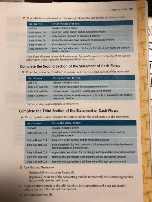 of Cash Flows for Fitness Pros Co. In this exercise, you will