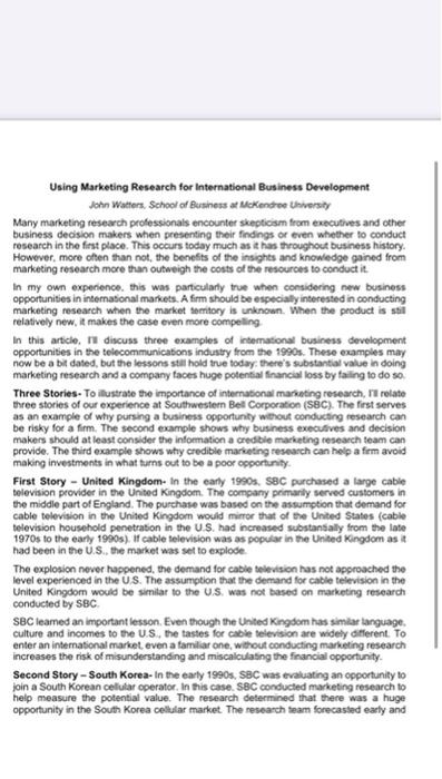 read the article and write your thoughts / main idea of article.