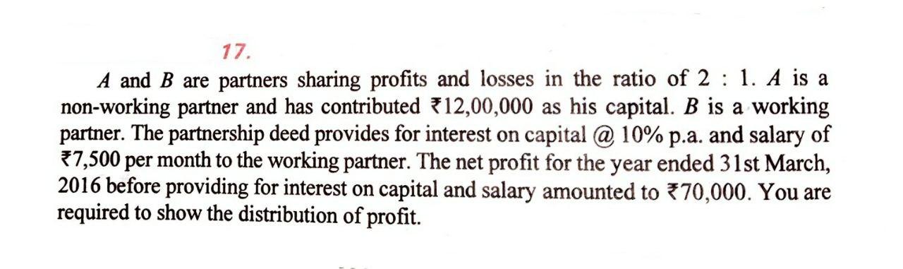 I need the answer as soon as possible 17. A and B
