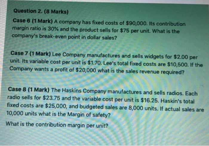 are $17,000,000 with breakeven units at 400,000 and the variable cost is