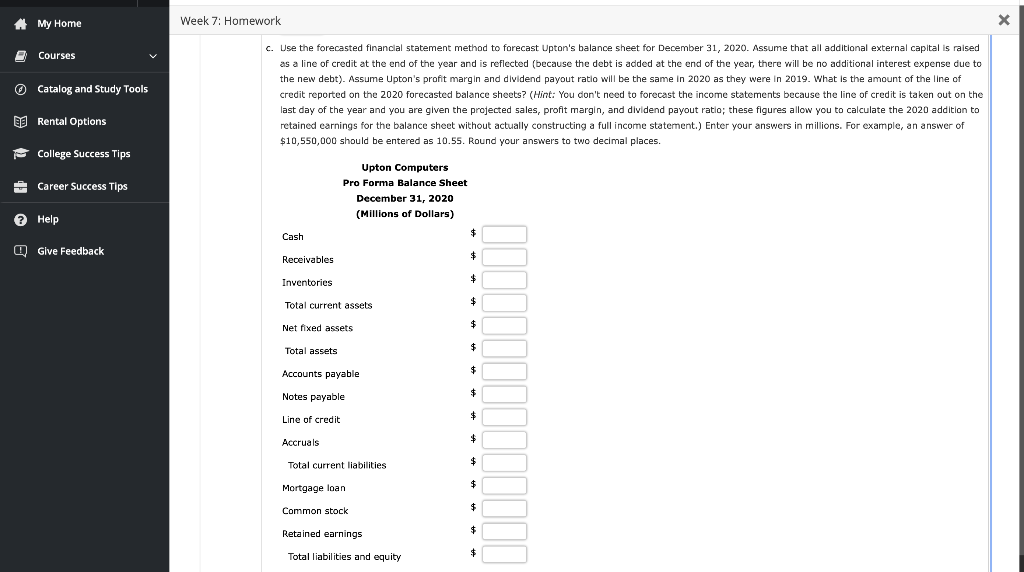 # My Home Week 7: Homework X E Courses @ Catalog