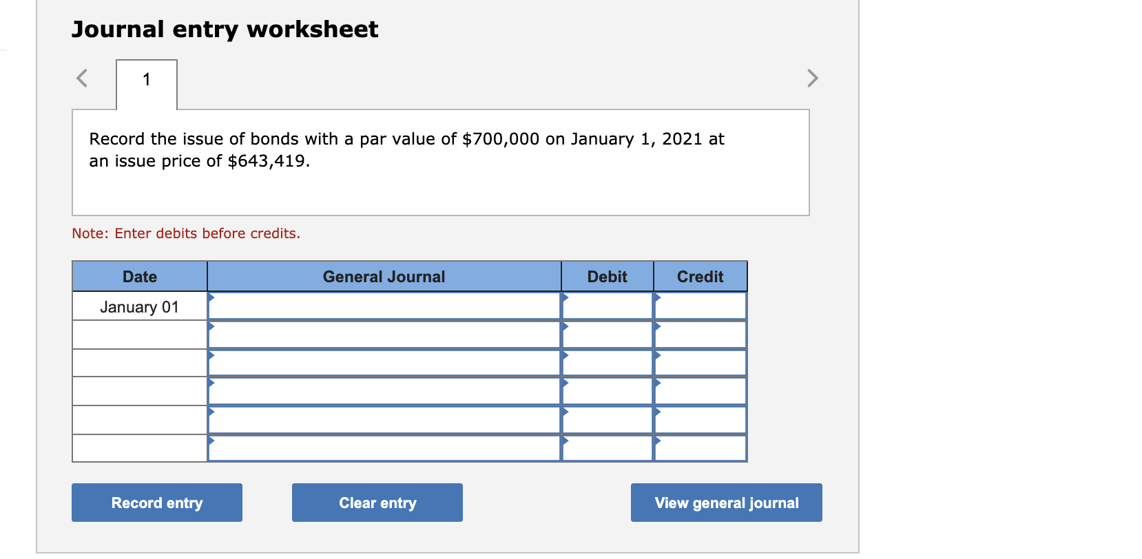 ! Required information [The following information applies to the questions displayed below.)
