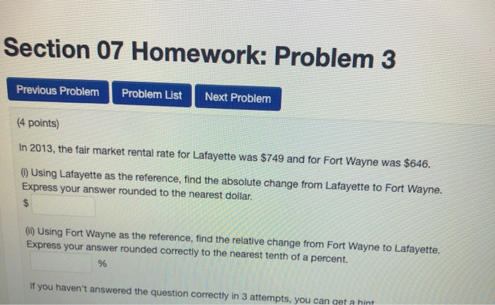  Section 07 Homework: Problem 3 Previous Problem Problem List Next Problem