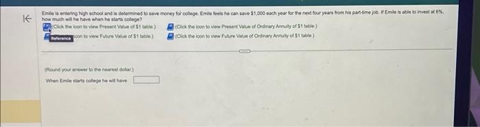 need help asap how much wil he hive when he starts college?