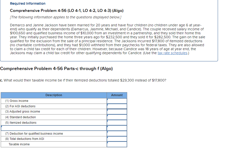  Required Information Comprehensive Problem 4-56 (LO 4-1, LO 4-2, LO 4-3)