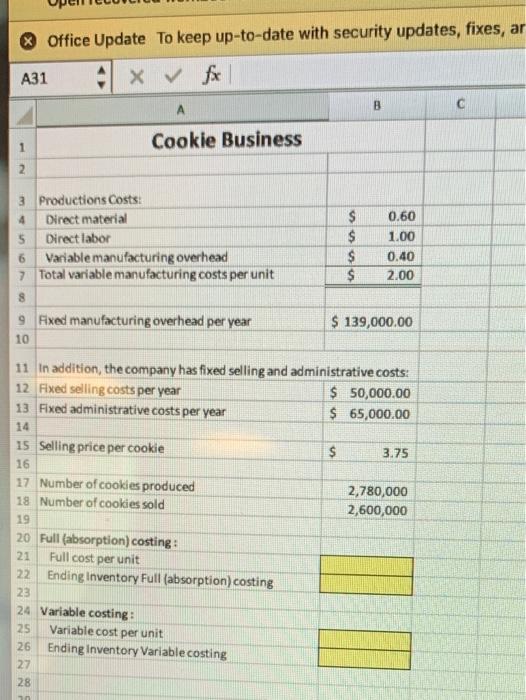  Office Update To keep up-to-date with security updates, fixes, ar A31