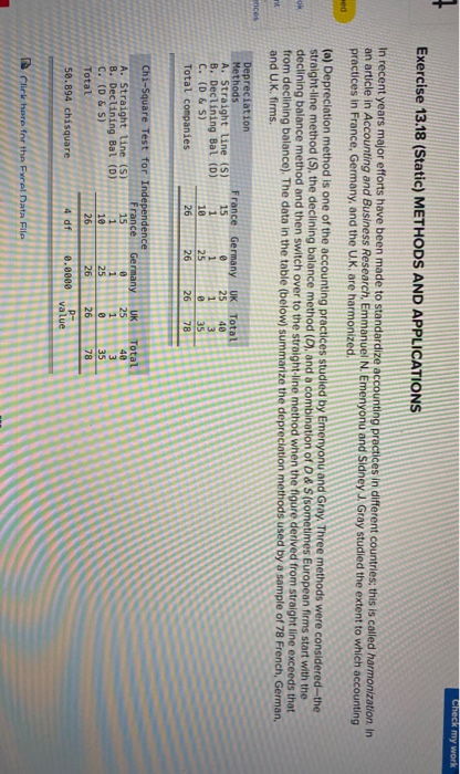  Check my work Exercise 13.18 (Static) METHODS AND APPLICATIONS In recent