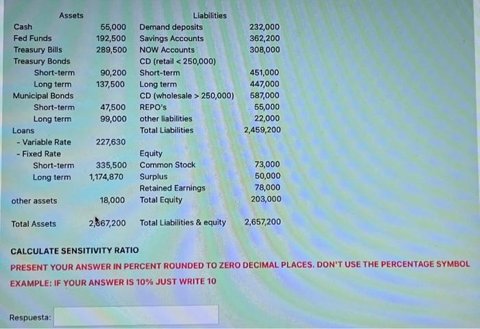 PLZ HELP!! CALCULATE SENSITIVITY RATIO PRESENT YOUR ANSWER IN PERCENT ROUNDED TO